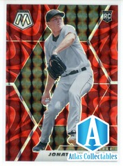 2021 Panini Mosaic Reactive Red Prizm #206 Jonathan Stiever RC (White Sox)